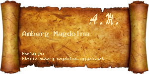Amberg Magdolna névjegykártya